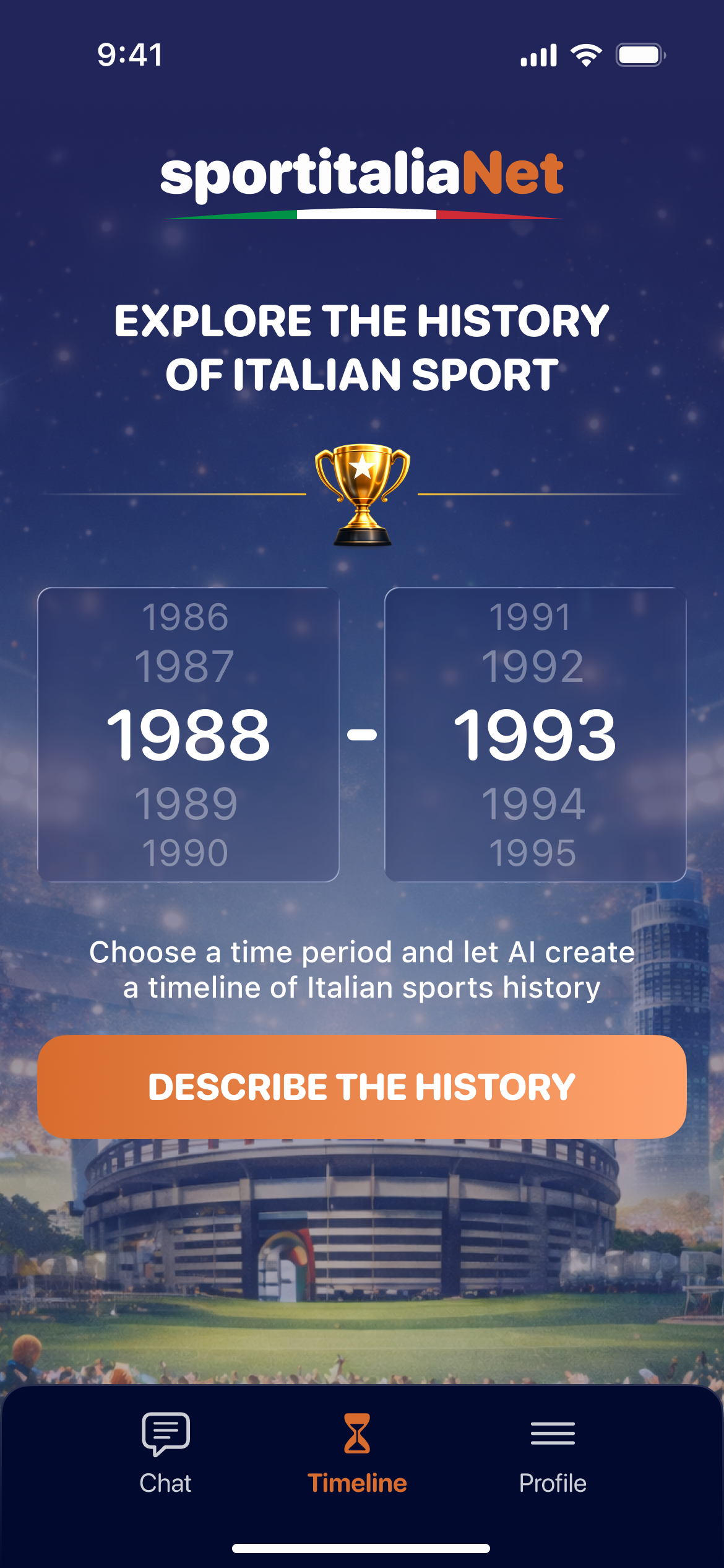 Timeline details screen preview